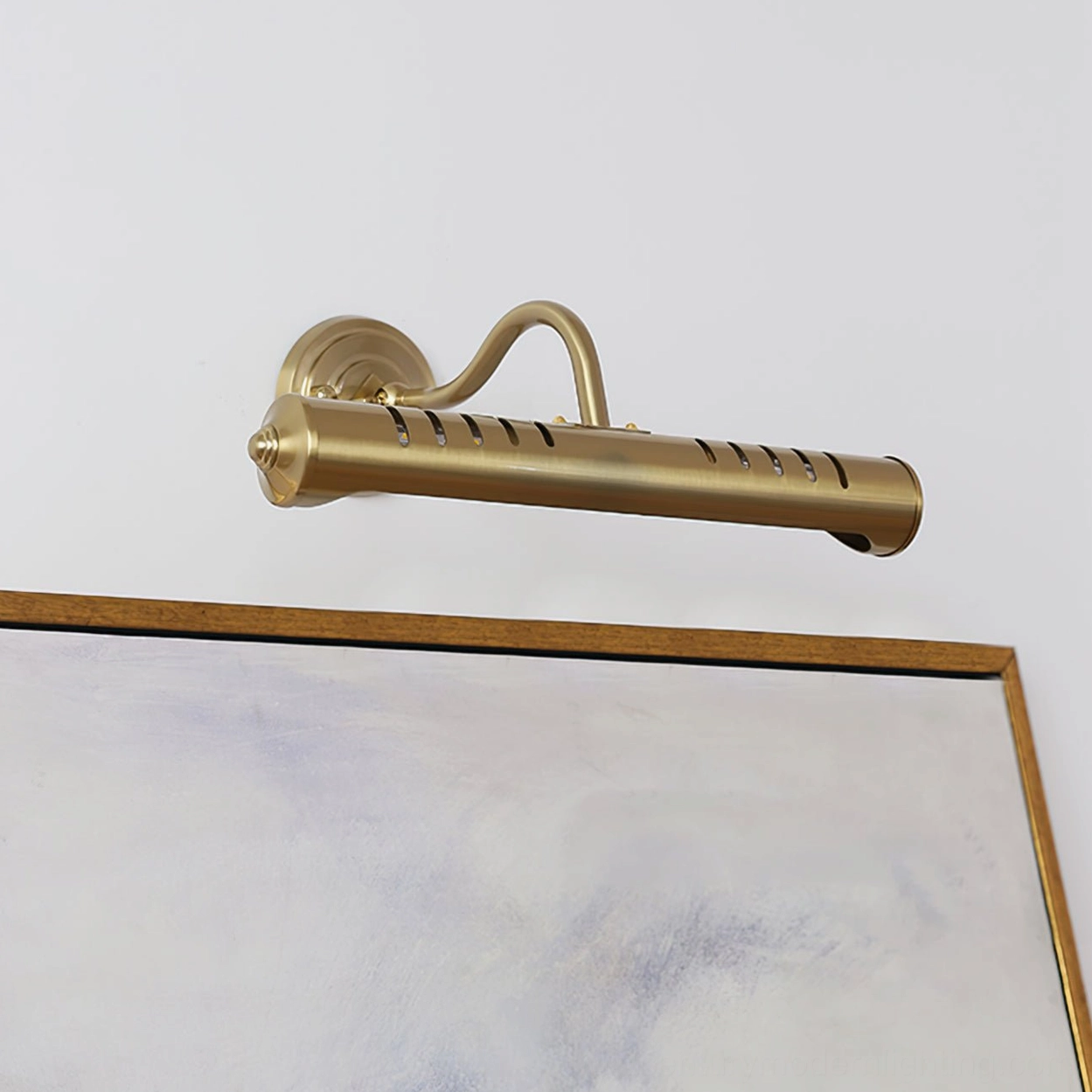 Joely wall lamp architectural detail view emphasizing minimalist design and tubular shade geometry