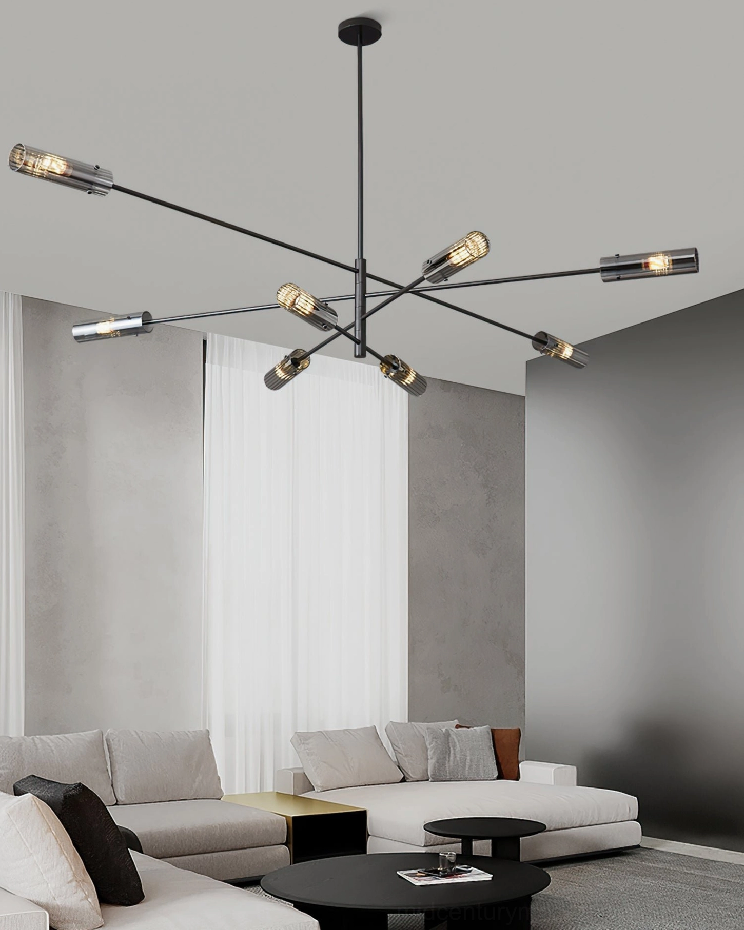 Jordy chandelier brass and glass construction premium materials close-up