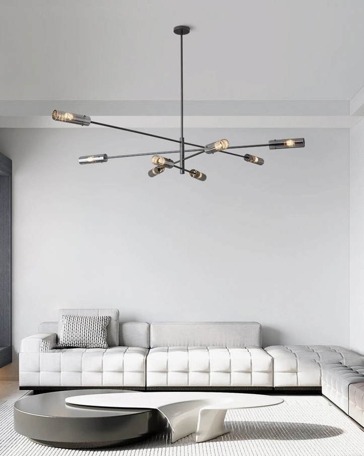 Jordy chandelier light fixture six and eight head size options comparison
