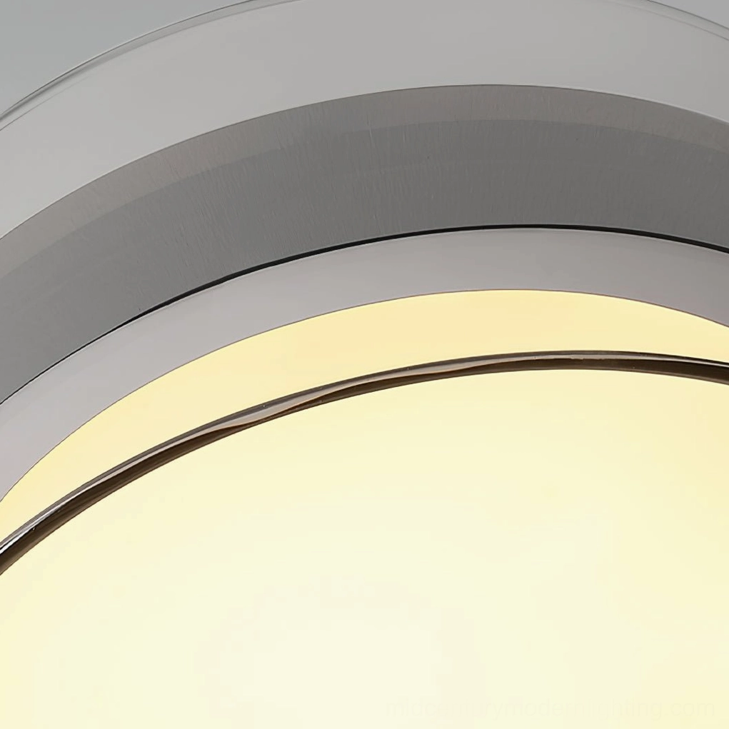 Kaede floor lamp glowing warm 3000K ambient light through curved glass lampshade creating soft evening atmosphere