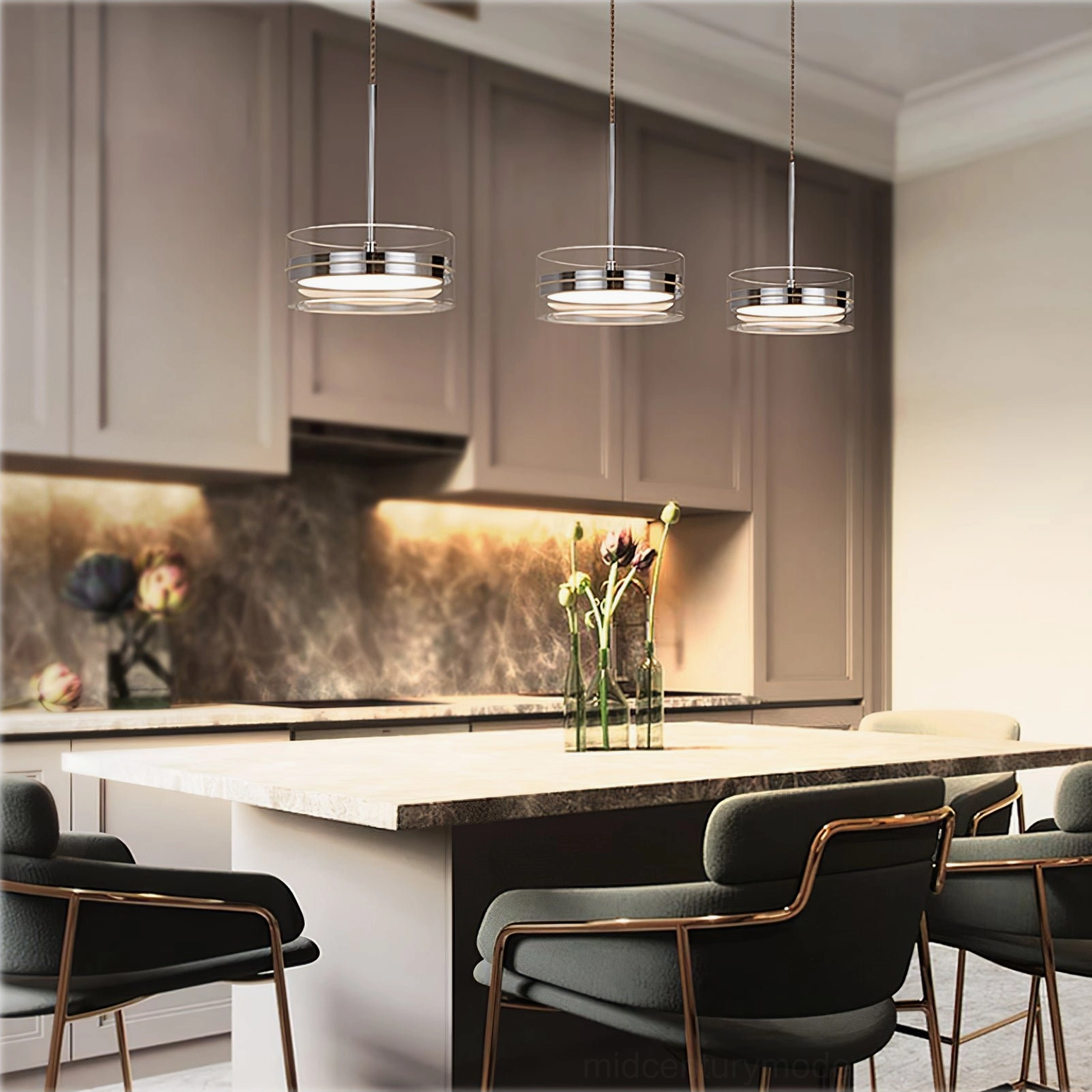 Kaede LED pendant demonstrating energy-efficient integrated light source and minimalist design