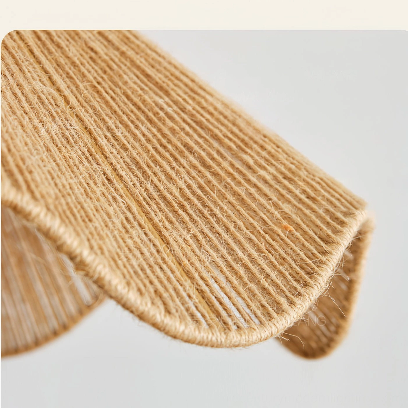 Karai handwoven hemp rope pendant light three size options displayed together showing small medium and large diameter variations