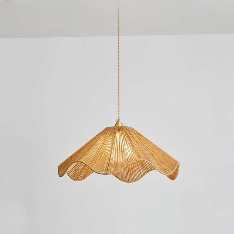 Karai small 40cm handwoven hemp rope pendant lamp intimate sizing perfect for bedrooms and reading nooks