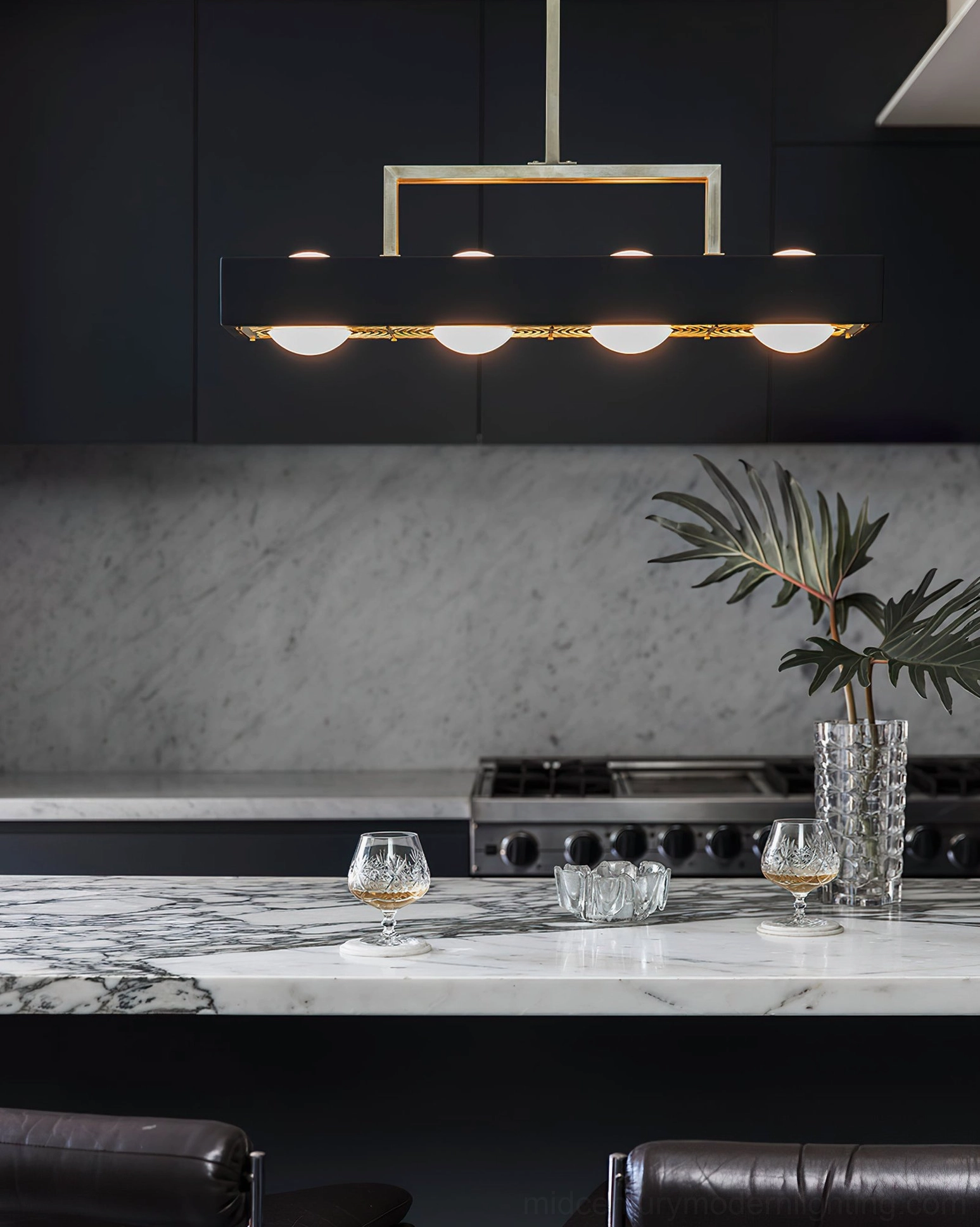 Kernel mid-century modern pendant light design styling in contemporary interior space