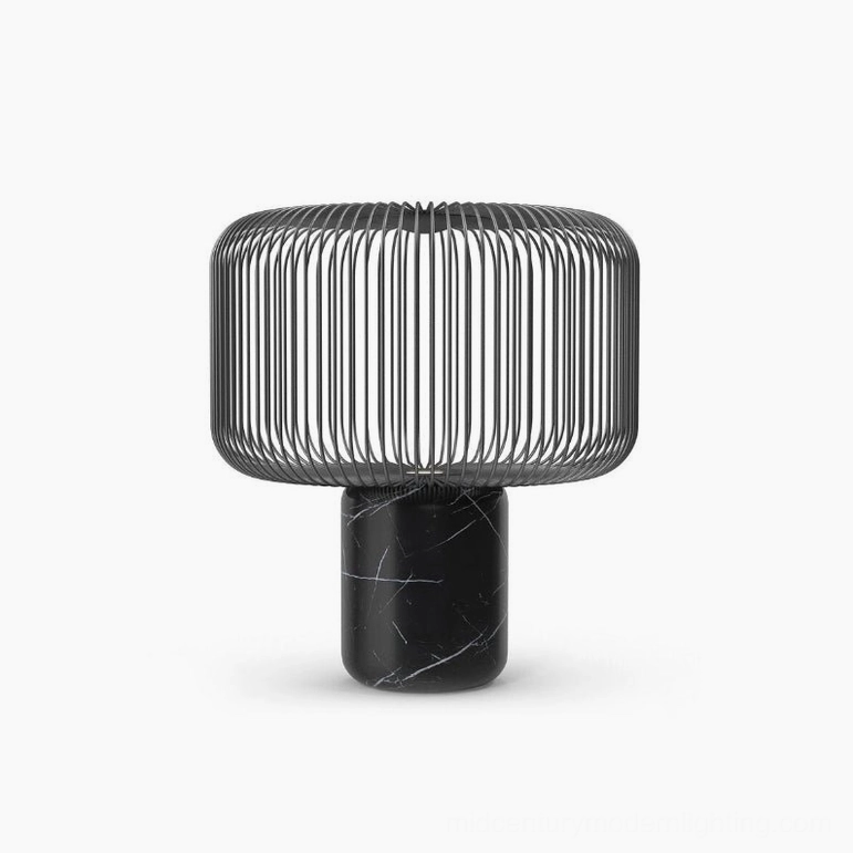 Keshi black marble table lamp Standard 12.9 inch model detailed product view