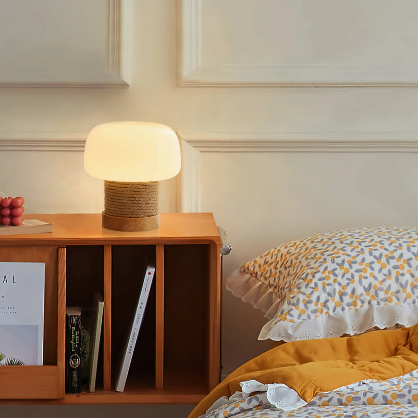 Kimjit modern table lamp versatile styling on home side table with accessories