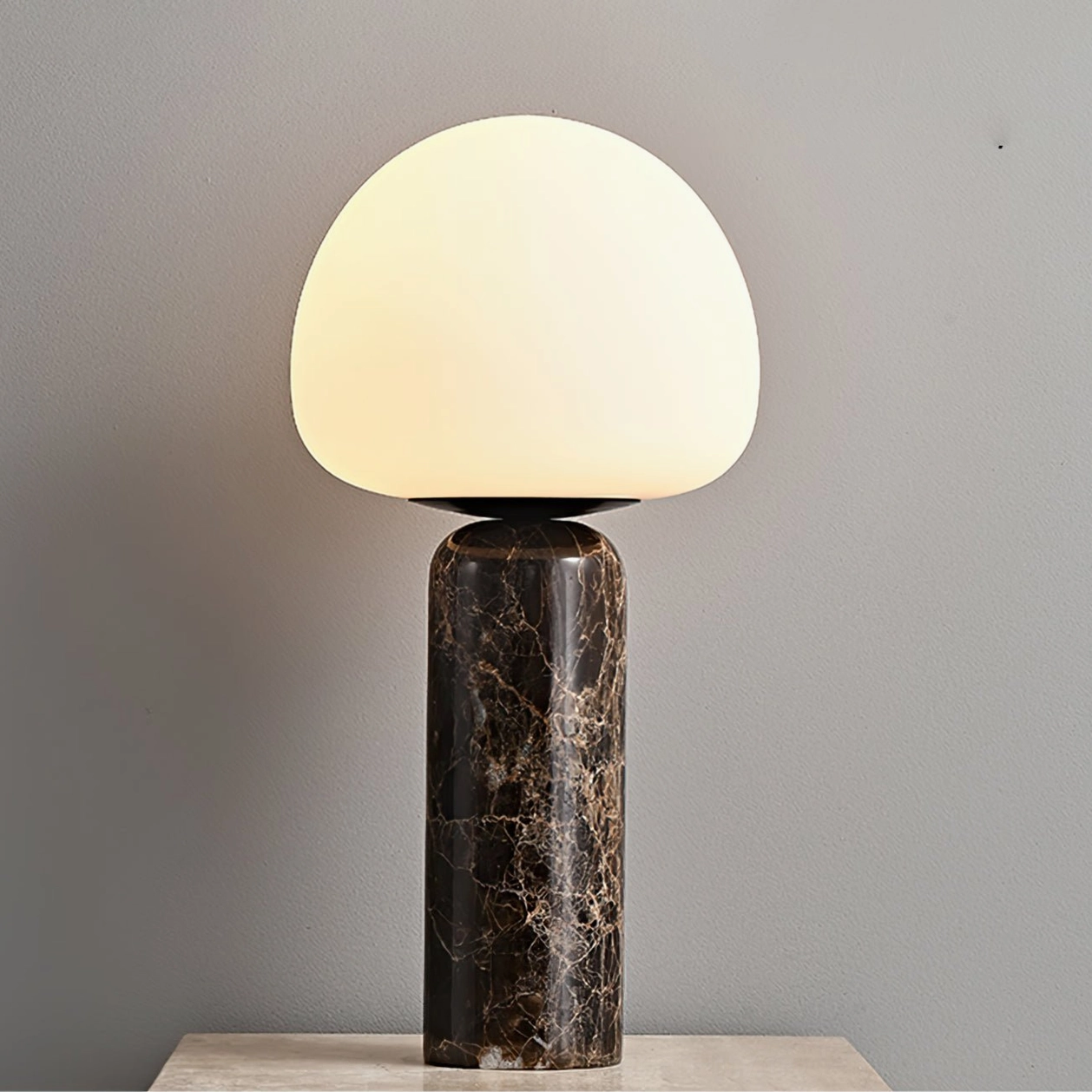 Kizu table lamp interior styling example in modern minimalist room setting