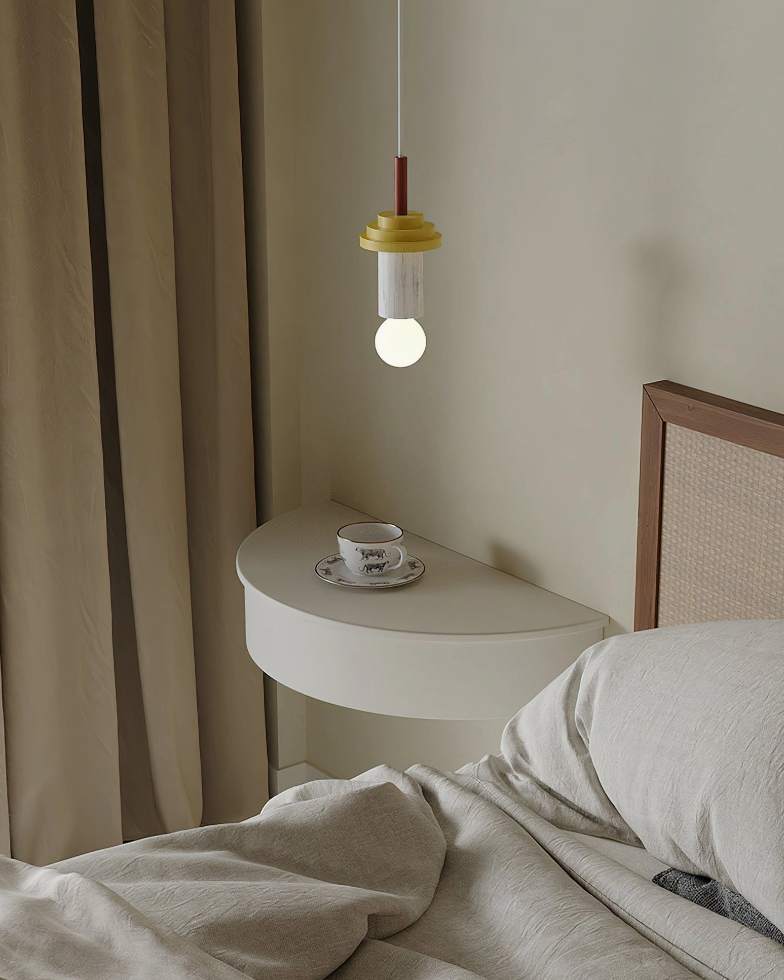 Klee geometric pendant lamp showcasing contemporary Memphis design movement aesthetic