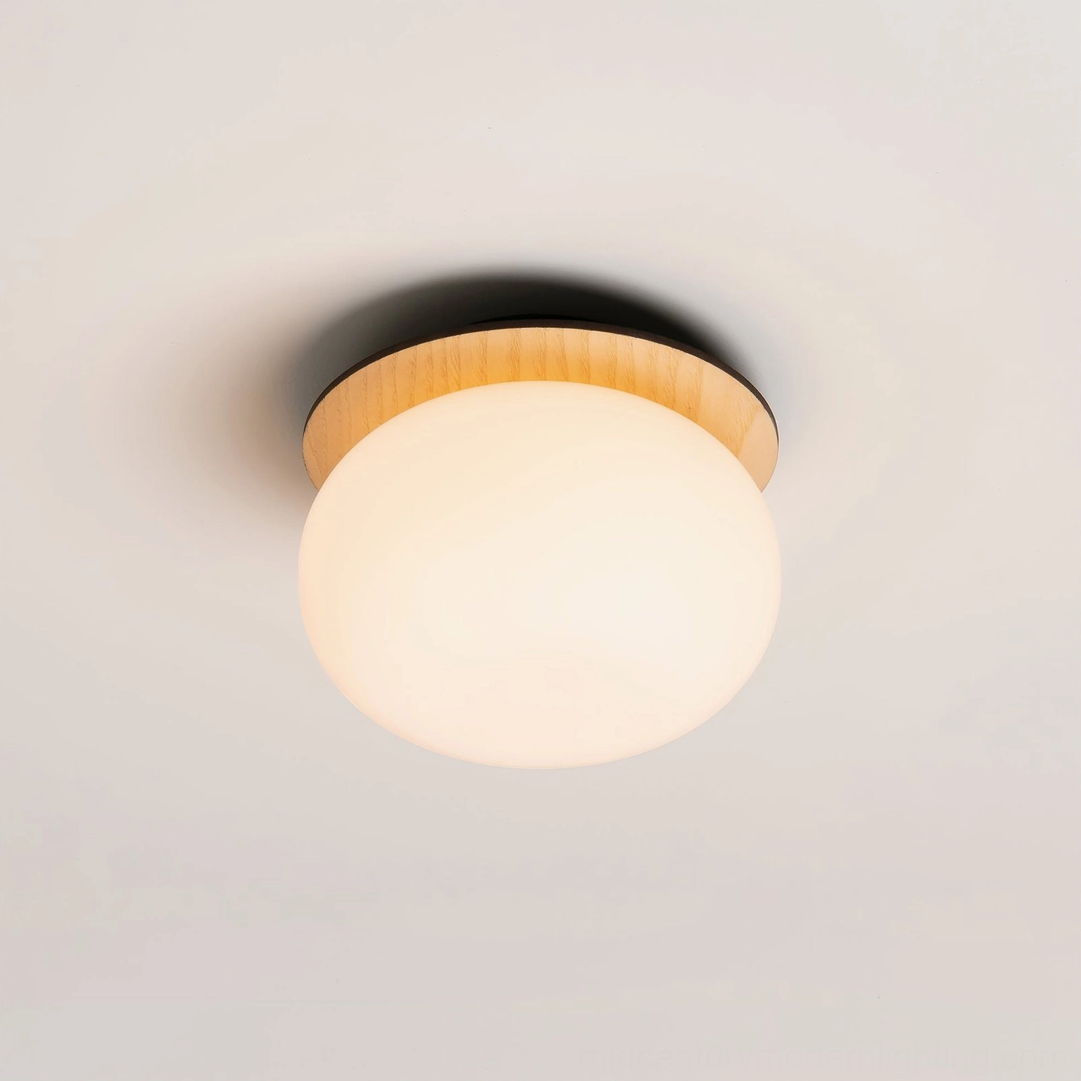 Knock minimalist wall sconce in master bedroom, side mounted lighting for neutral bedroom decor