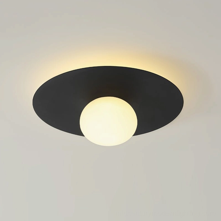 Knock wall lamp Model B black finish, large round sconce elegant statement piece minimalist interior