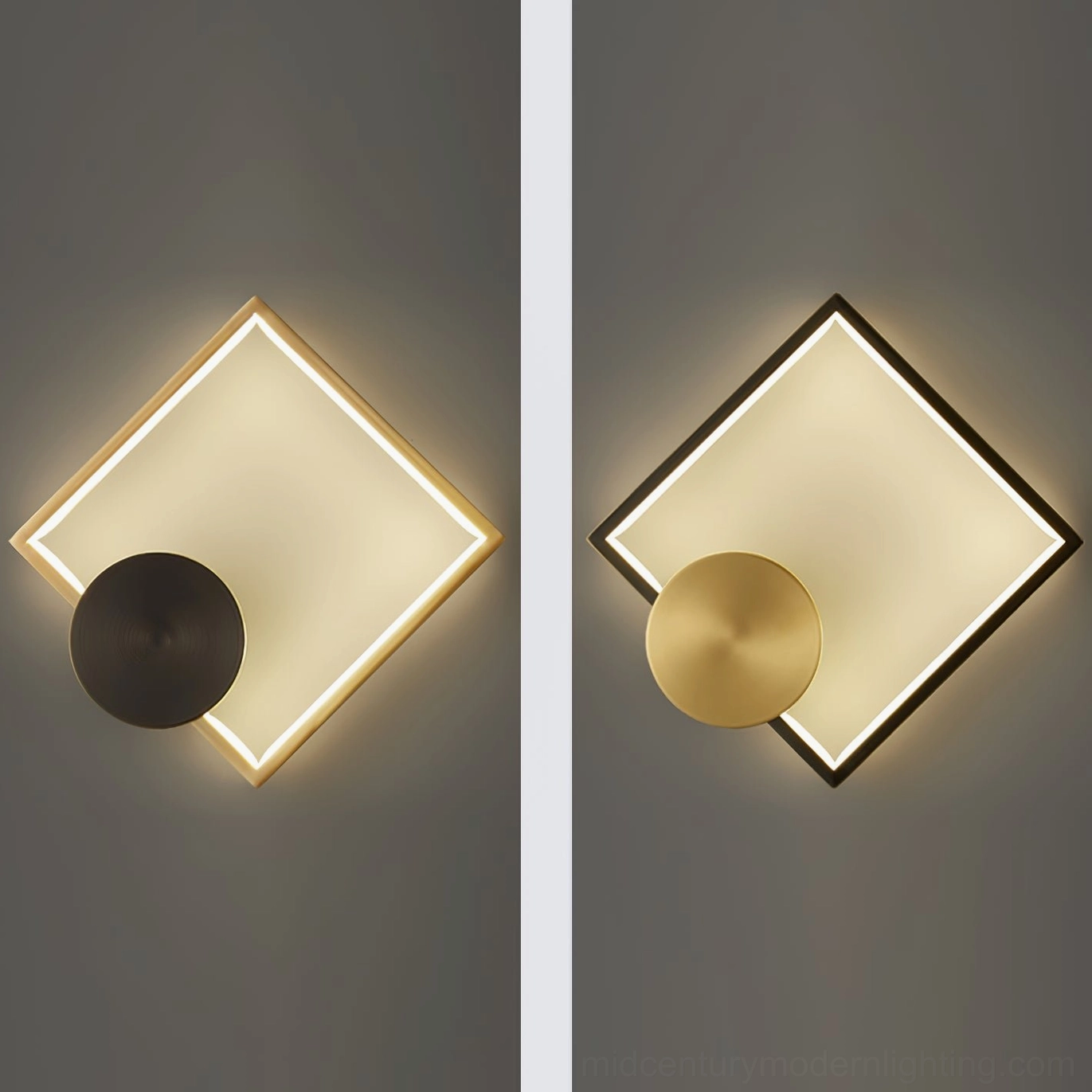 Koya geometric wall lamp modern interior display multiple sconce arrangement