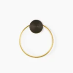 Koya minimalist LED wall sconce circular ring design modern brass finish flat product shot