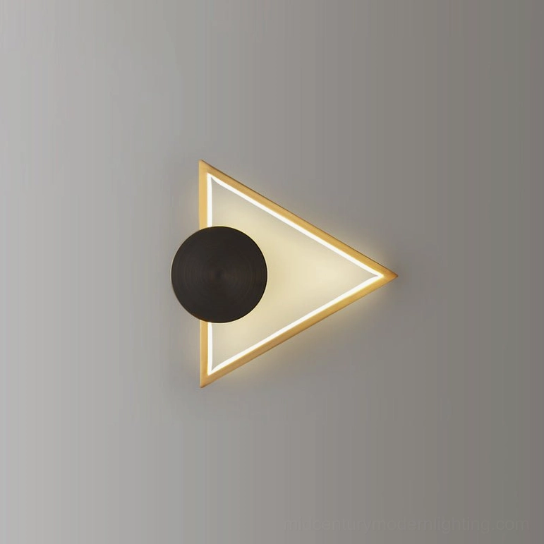 Koya wall sconce model C brass finish cool light modern minimalist ring lamp