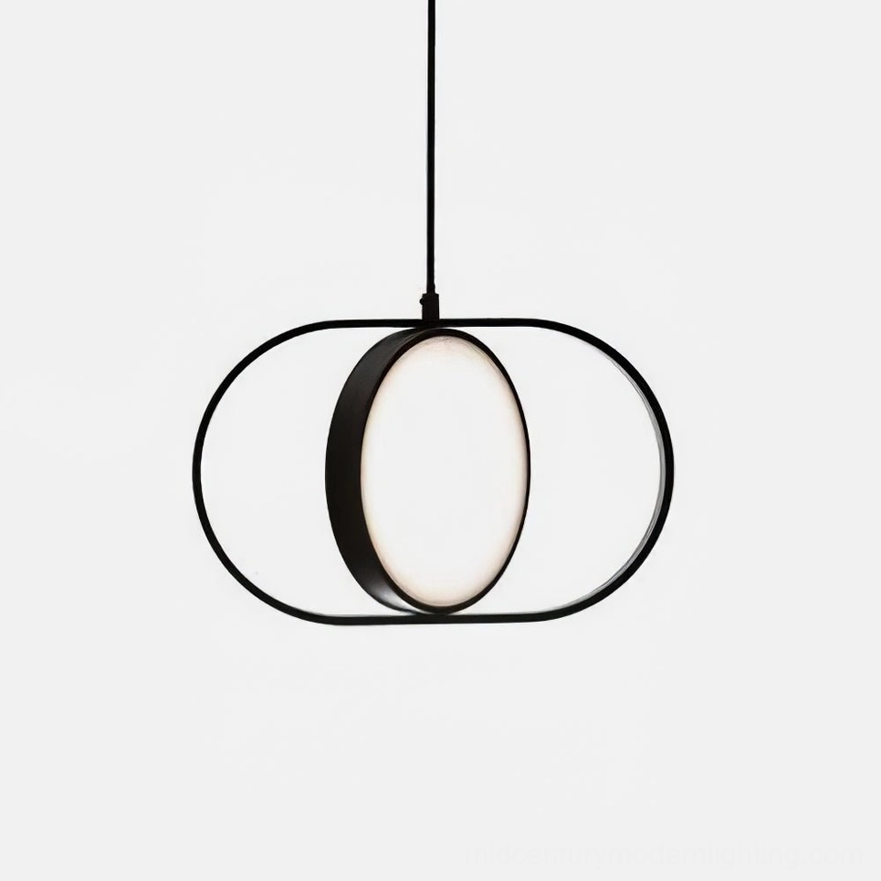 Kuu pendant lamp horizontal flat design warm integrated LED modern aesthetic