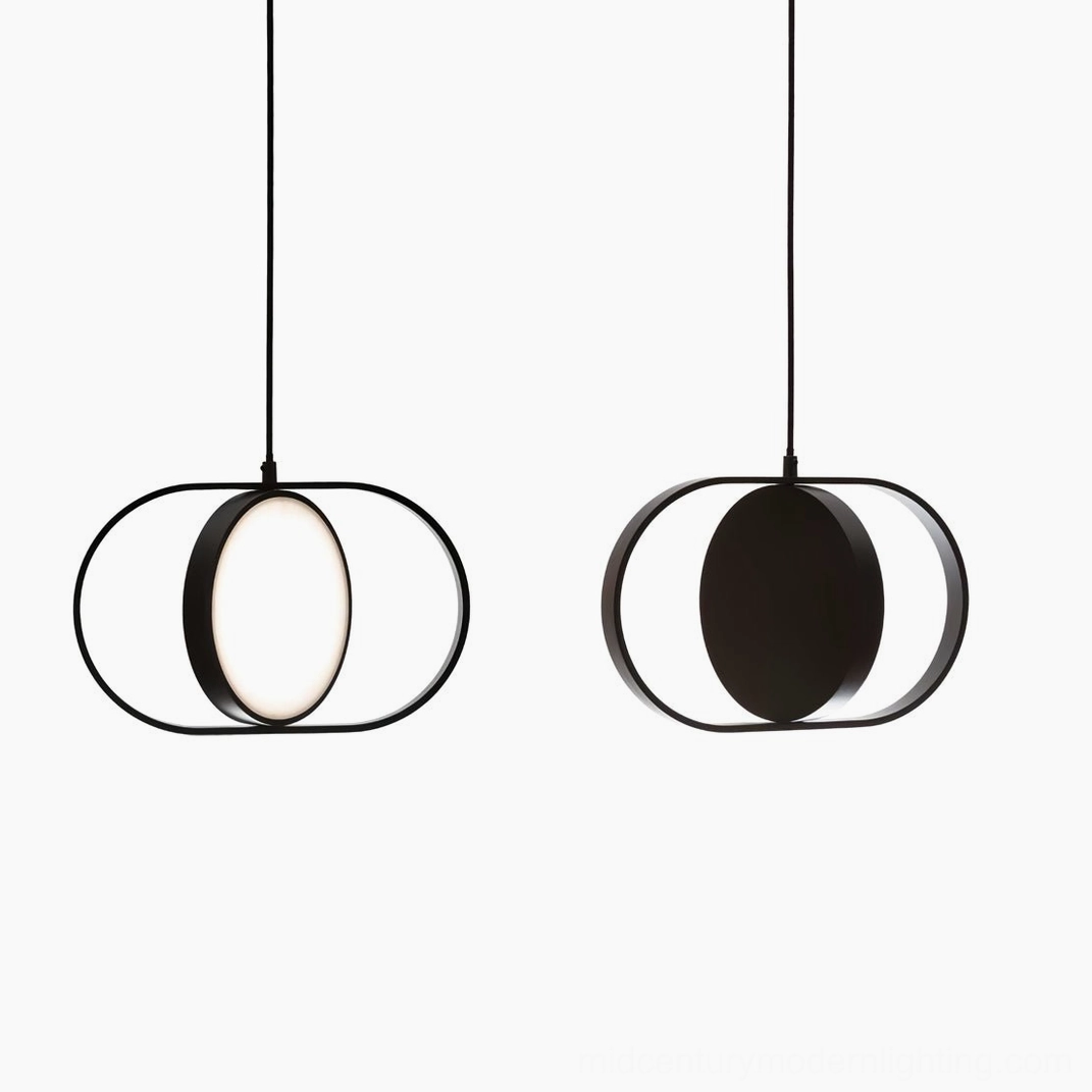 Kuu pendant light premium materials metal frame frosted acrylic construction