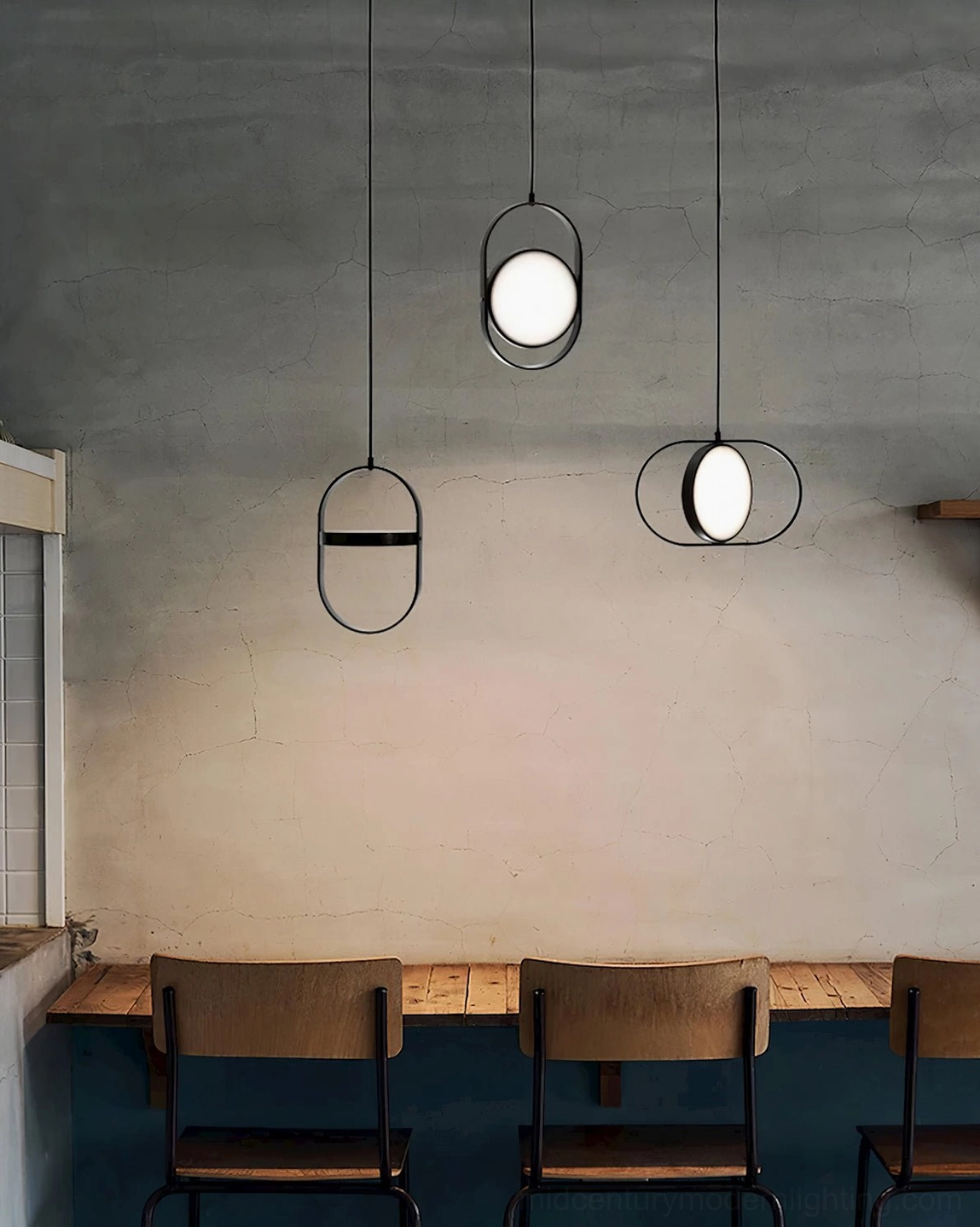 Kuu pendant light in Scandinavian minimalist living space natural light daytime