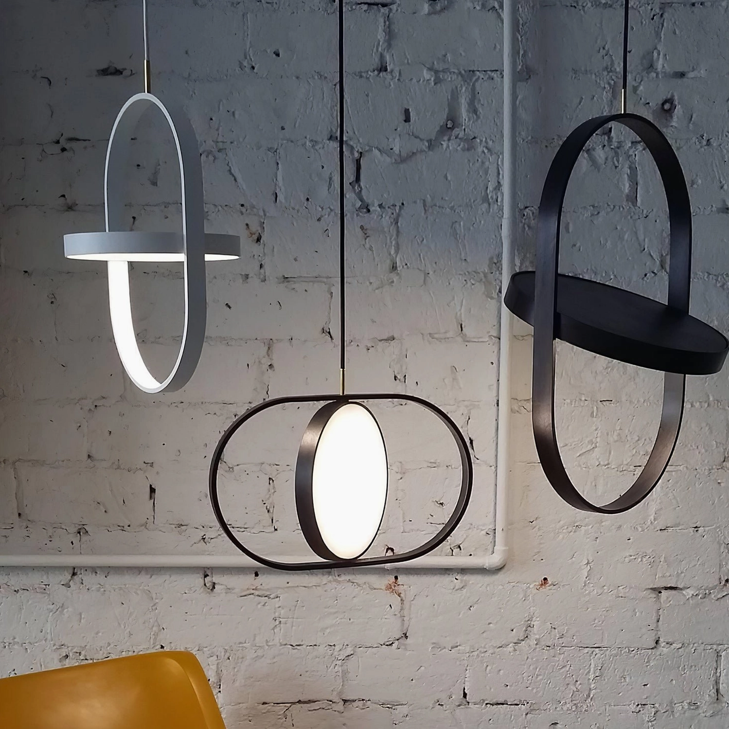 Kuu pendant lights multiple sizes displayed together collection overview