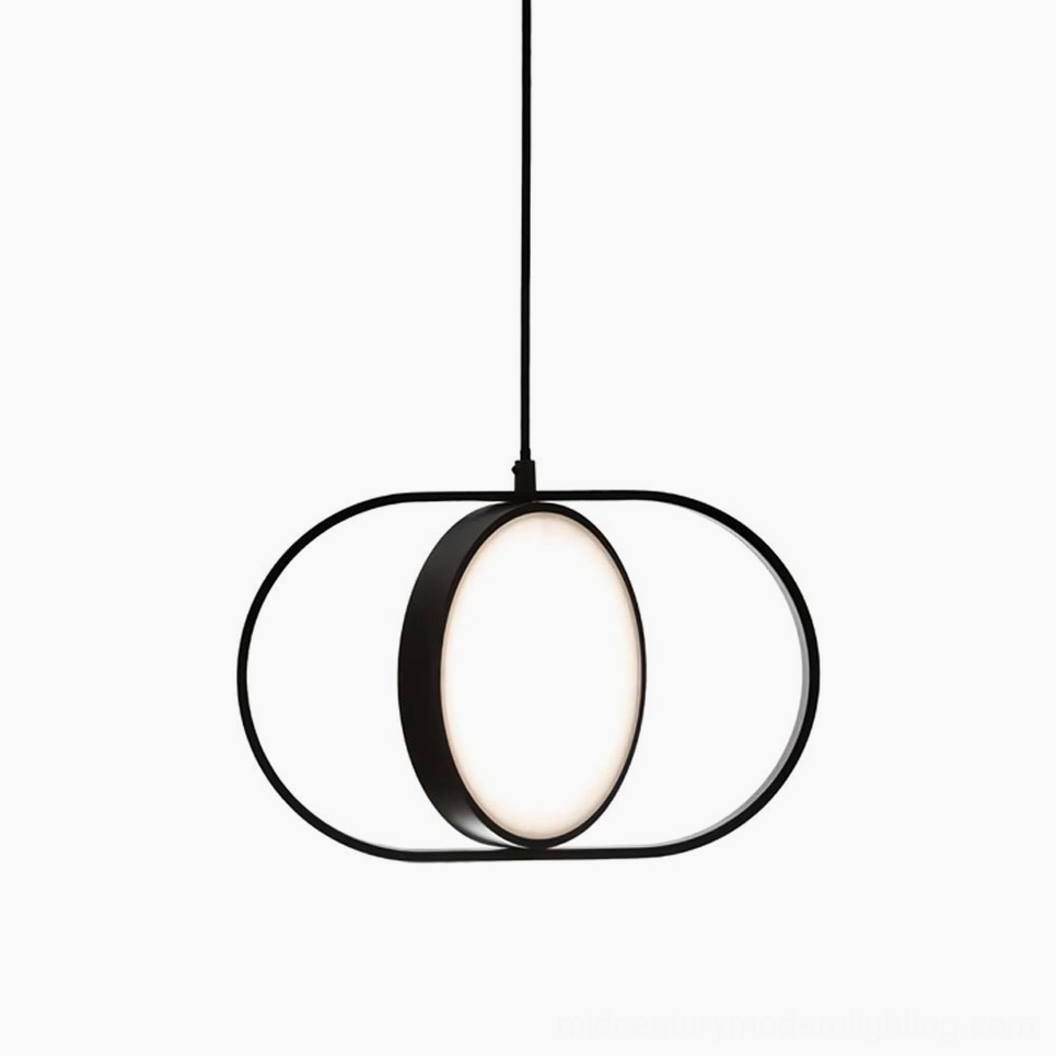 Kuu rotatable pendant light showing dual lighting direct indirect adjustment feature