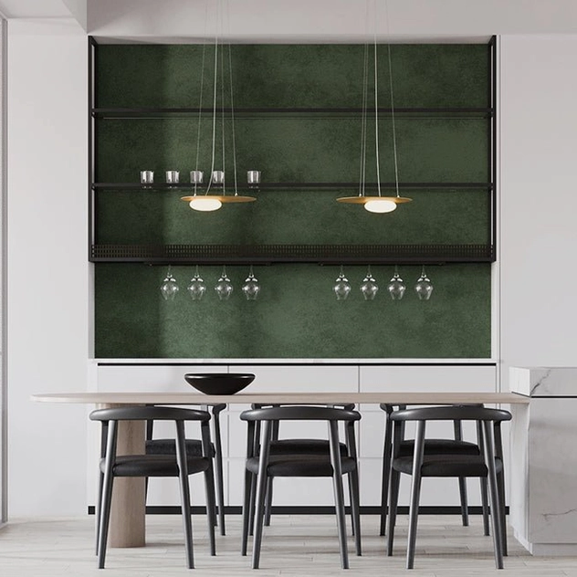 Kwic minimalist disc pendant light shown with clean geometric form and studio lighting