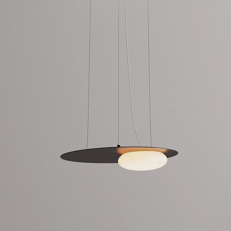 Kwic disc pendant lights collection showing multiple finish options black white and gold together