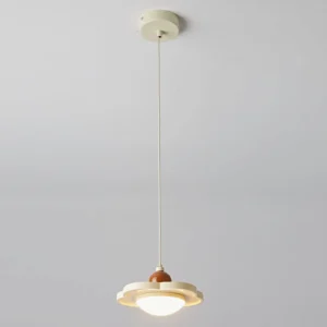 Laguna LED pendant ceiling lamp front view, warm light illumination, Scandinavian minimalist style