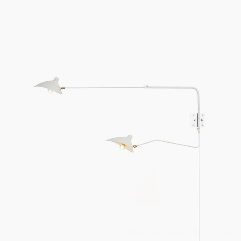 Large dual-arm spider sconce in matte black spanning 47.2 inches demonstrating extended reach