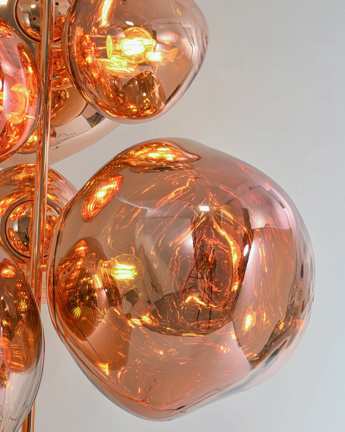 Lava cone modern floor lamp with tripod base showing sculptural cone shape and light diffusion