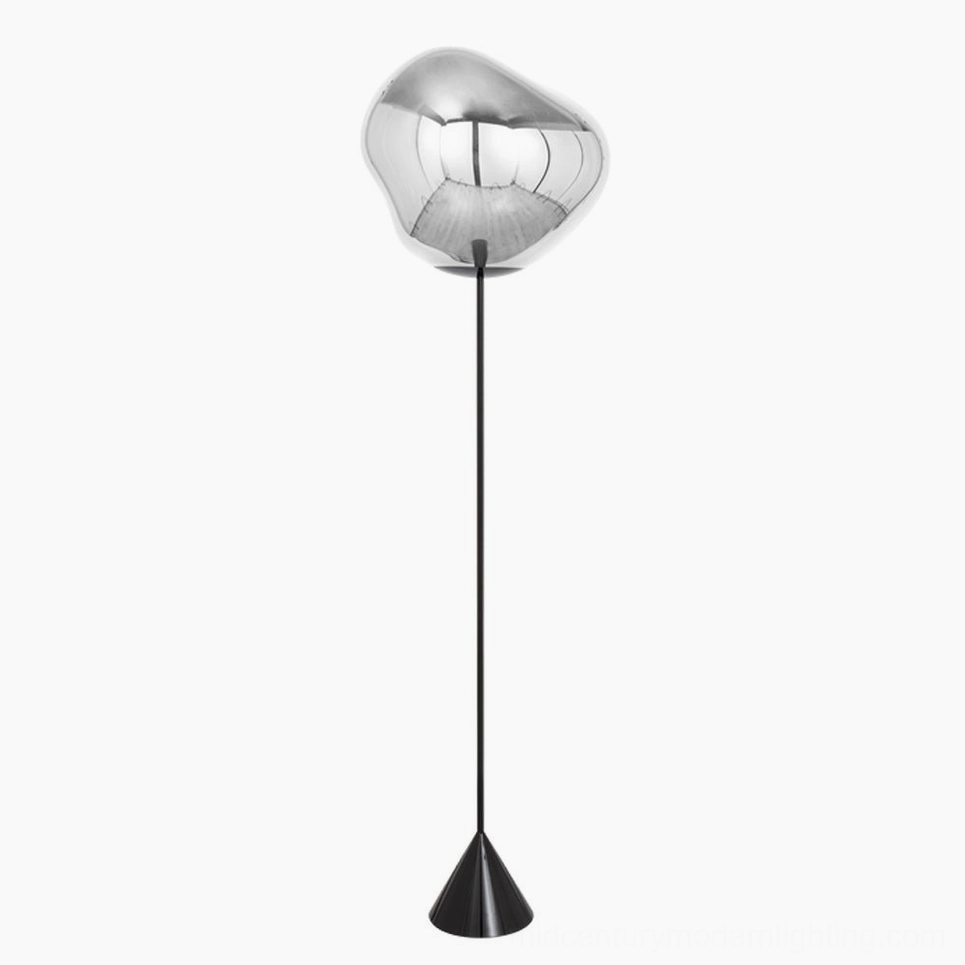 Lava Slim Floor Lamp side view, minimalist modern floor lamp with elegant thin pole base