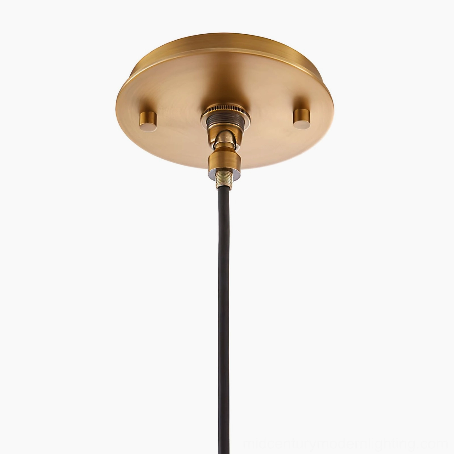 Lepanto chandelier polished brass mounting canopy and ceiling hardware detail view showing construction quality and brass finish specification for ceiling installation