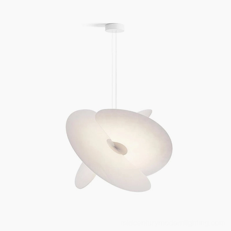 Levante medium silk pendant light 60cm size, standard dining area sculptural organic pendant fixture