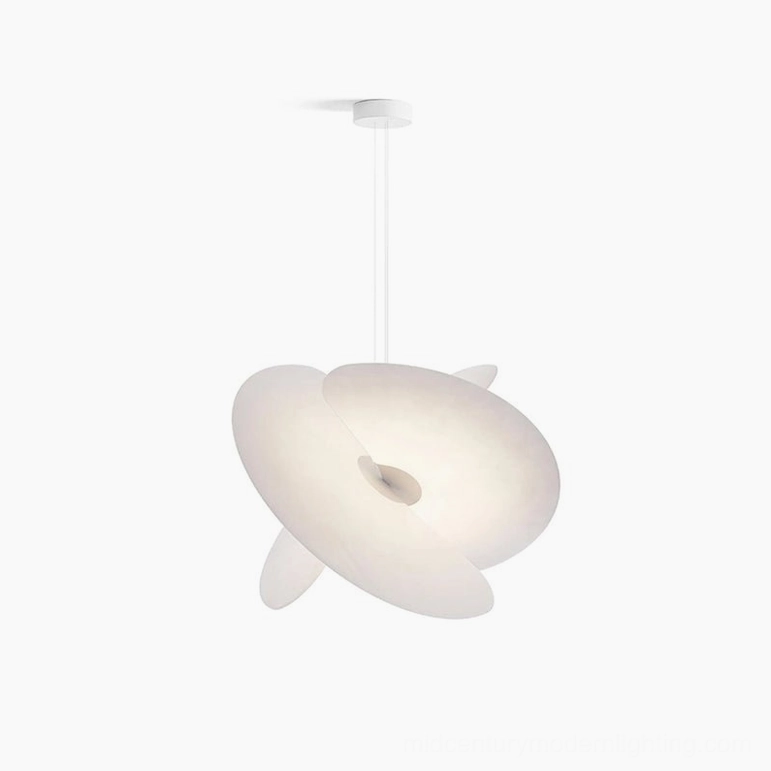 Levante small silk pendant light 40cm size, compact sculptural organic design for intimate spaces