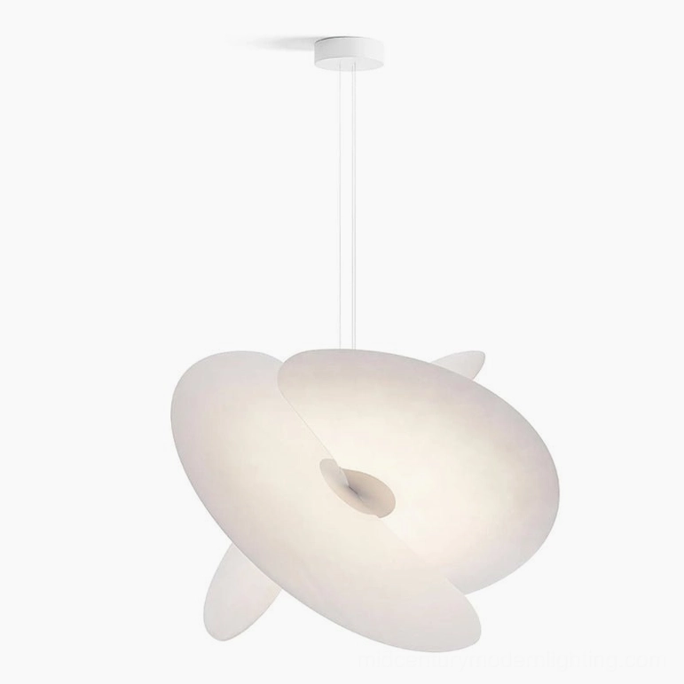 Levante statement silk pendant light 100cm size, grand organic sculptural pendant double-height entryway installation