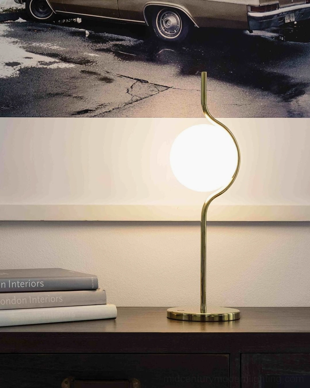 Multiple Levita table lamps showcasing design versatility in different modern interior settings and arrangements