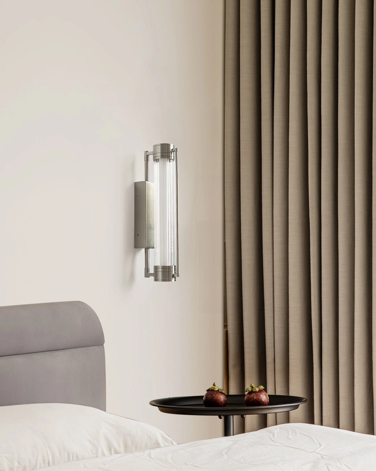 Lirna modern wall sconce bedroom ambient lighting side table styling