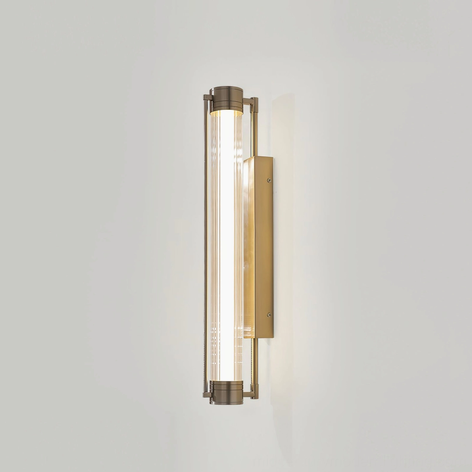 Lirna compact wall sconce 40cm height sand nickel finish modern minimal