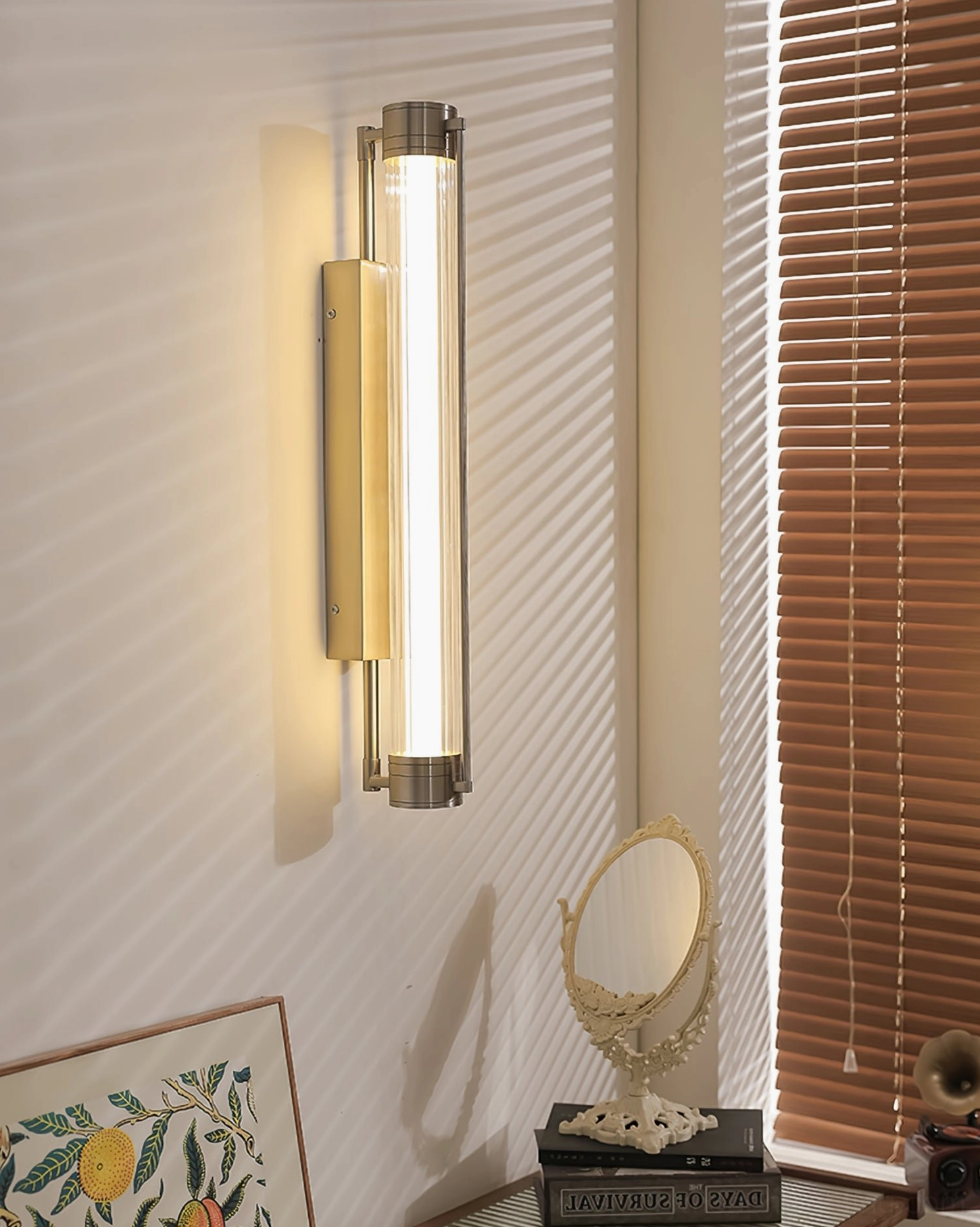 Lirna wall sconce minimalist industrial lighting fixture contemporary style
