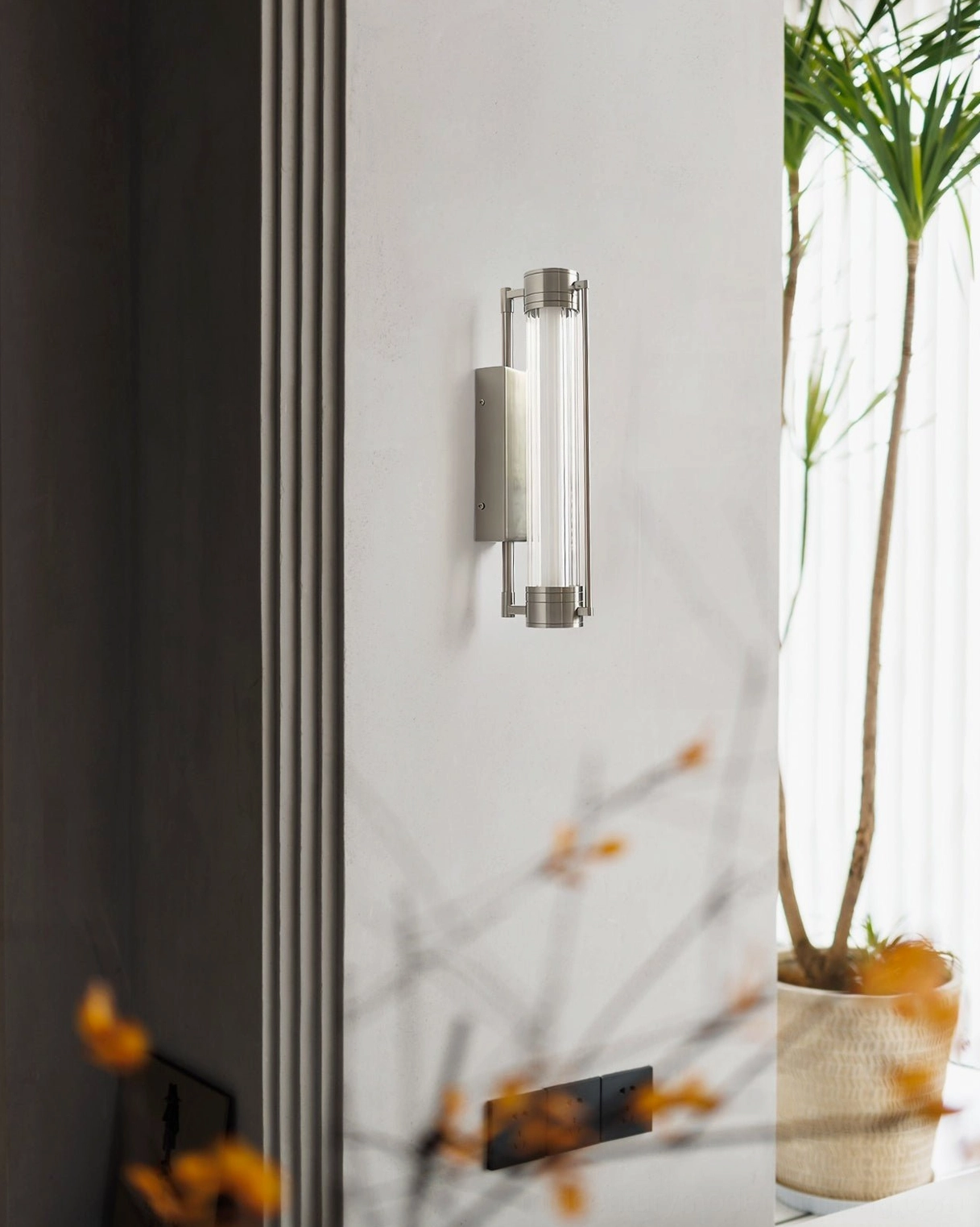 Lirna contemporary wall lamp hallway entryway minimalist design application