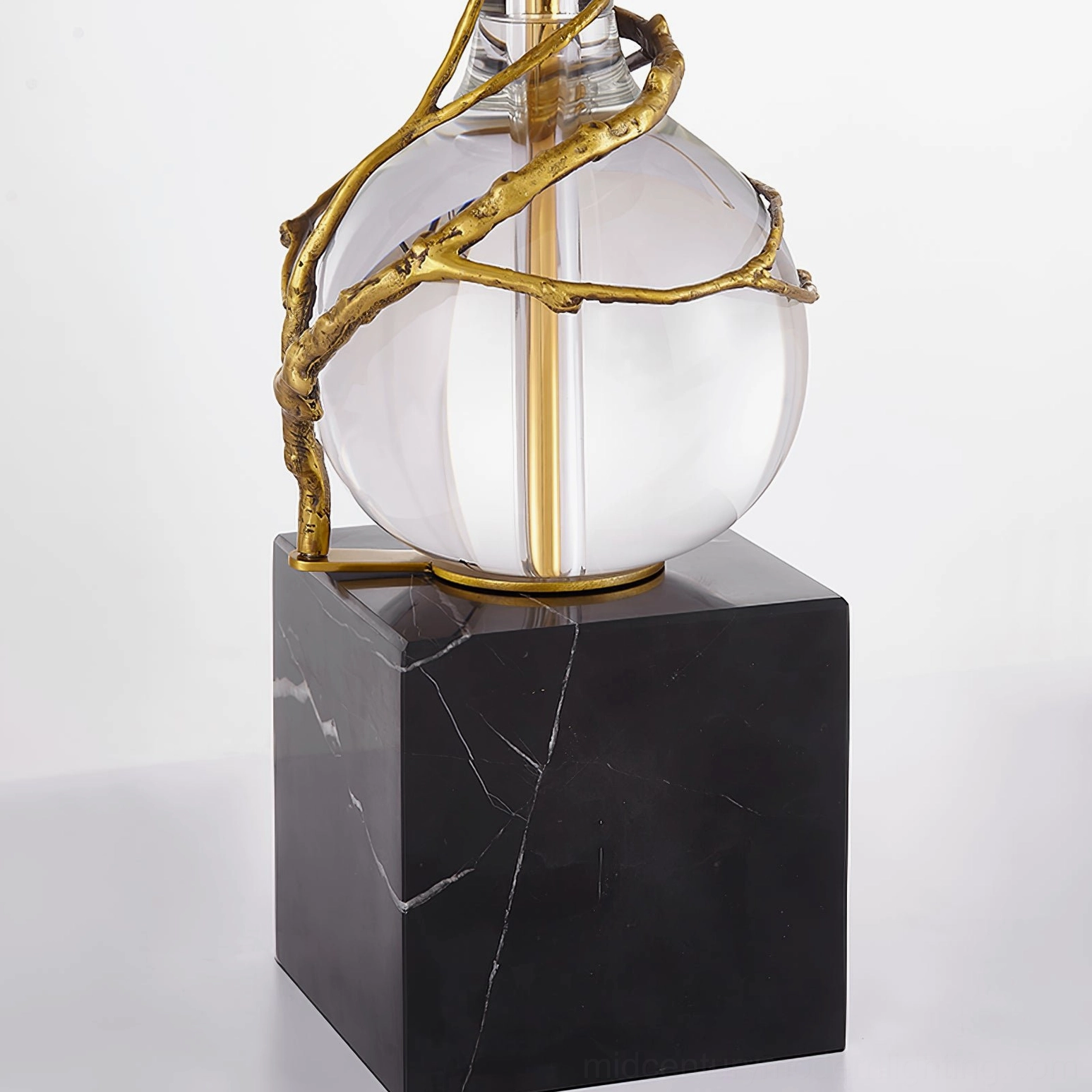 Lora designer table lamp with gold accents black marble base premium architectural lighting
