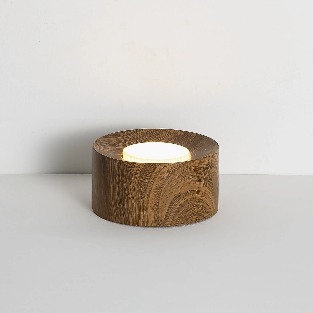 Loris 1-light marble resin ceiling fixture walnut warm tone