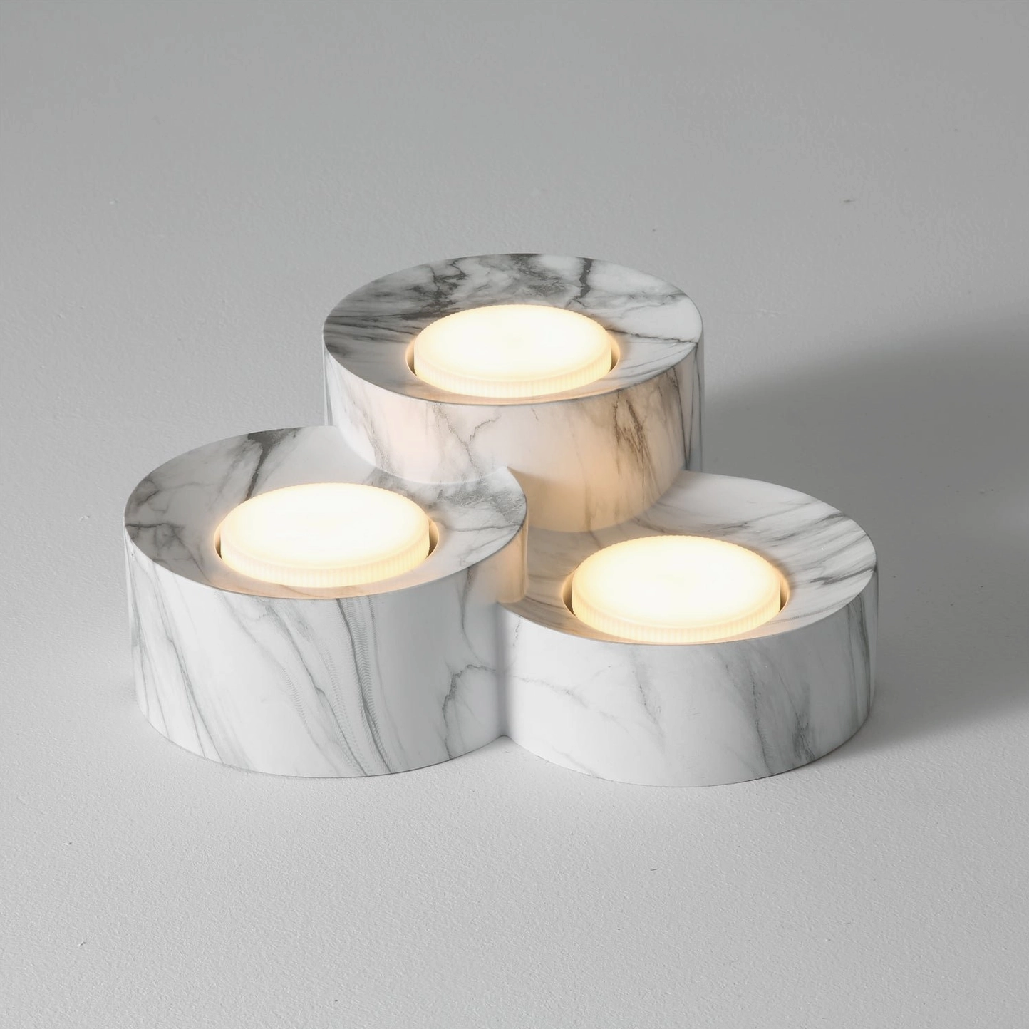 Loris 3-light grey clover ceiling fixture product photography