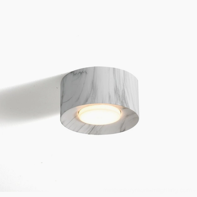 Loris single-light grey marble ceiling fixture product image