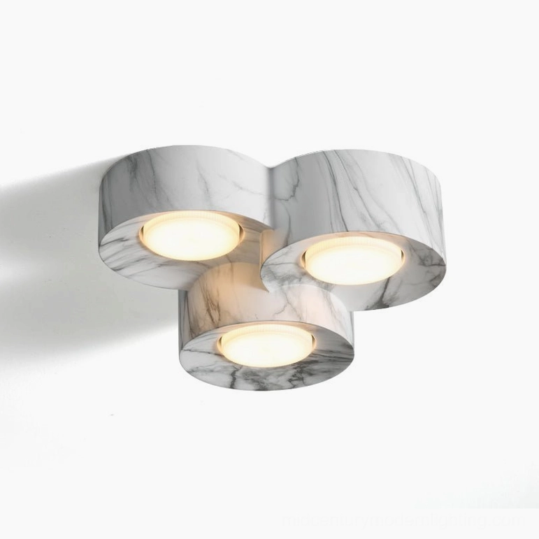 Loris three-light grey marble ceiling fixture product image