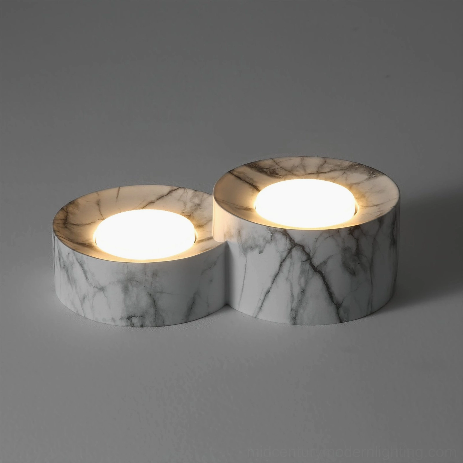 Loris three-light triple clover ceiling fixture product angle shot