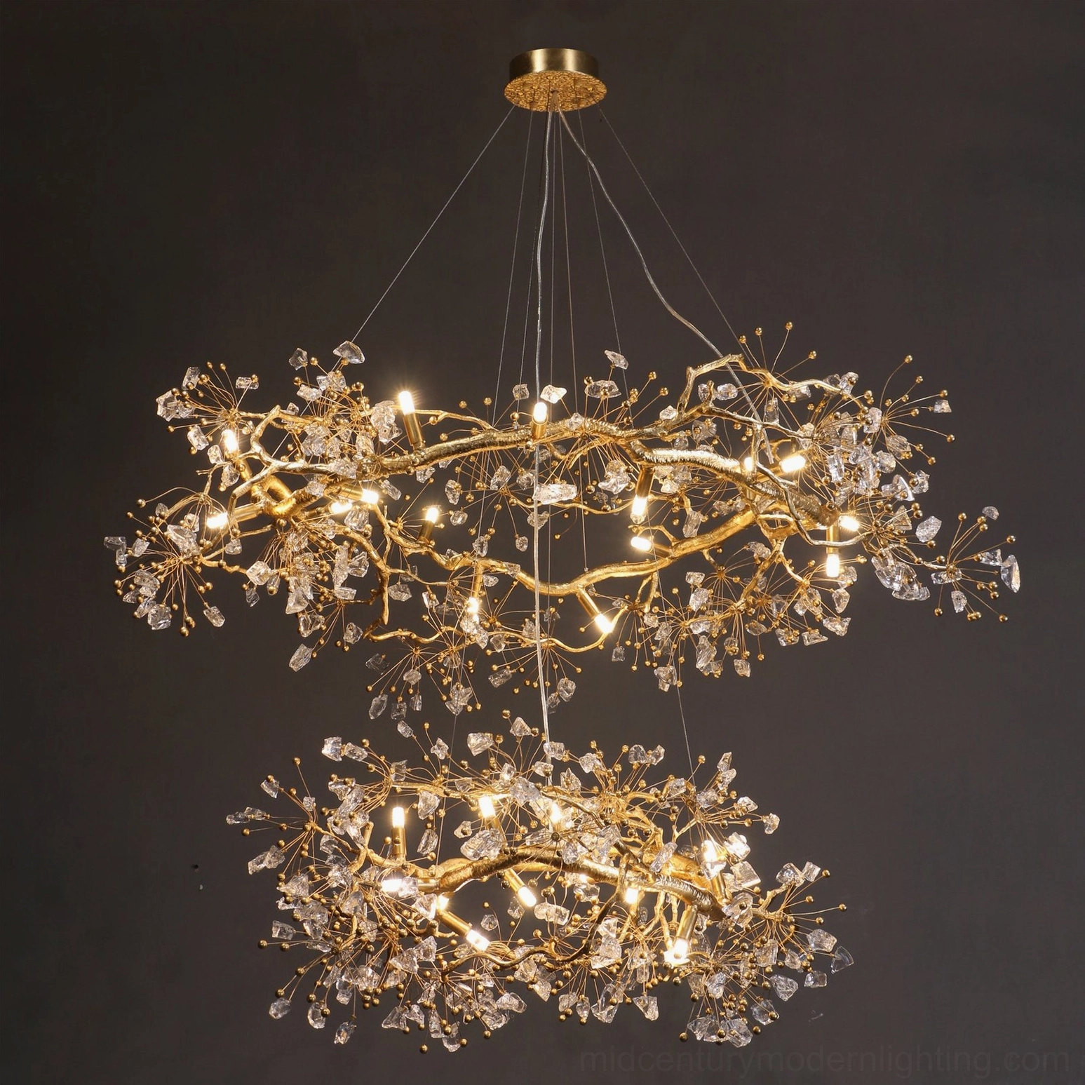 Lorna Berry chandelier in luxury interior - artistic statement piece