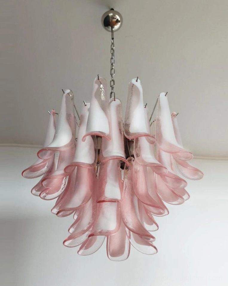 Luna amber textured glass chandelier luxury lighting fixture for contemporary home interior design