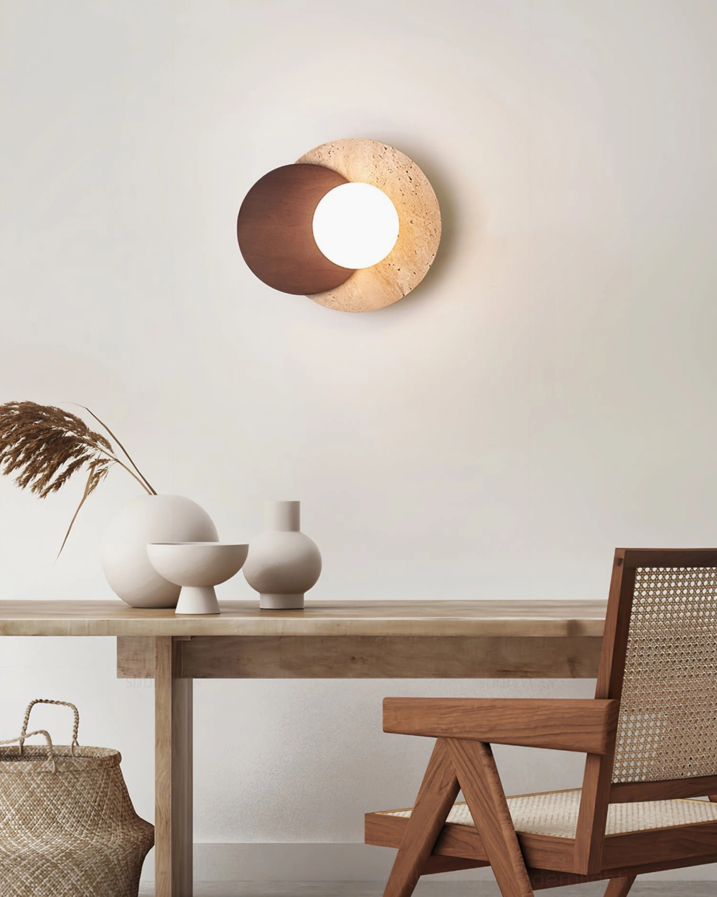 Lunar Eclipse wall lamp home study dining area ceramic tabletop bohemian decor style
