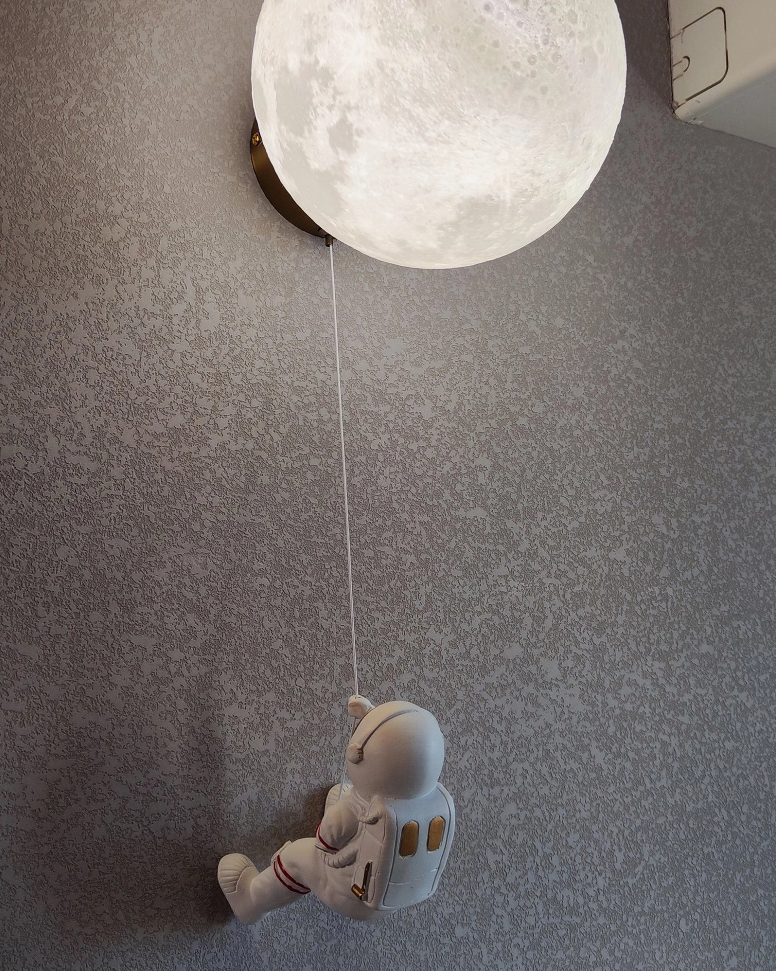 Lunar wall lamp color comparison white and gold finish options displayed together