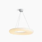 Magoo modern pendant lamp with cloud-shaped design, matte white finish, studio front view