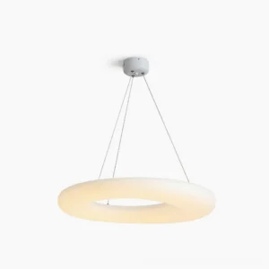 Magoo modern pendant lamp with cloud-shaped design, matte white finish, studio front view
