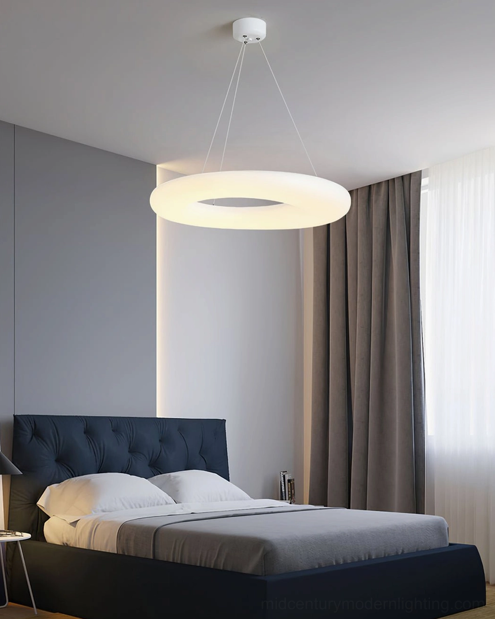 Modern Magoo pendant light fixture detail view showing integrated LED design